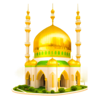 Islamic ramdan kareem mosque free png AI Generated