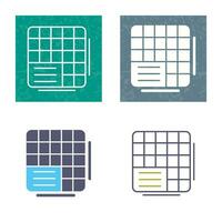 Table Data Vector Icon