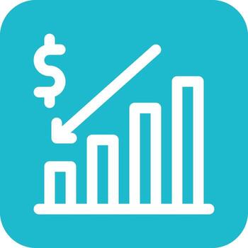 Oil Price Decrease Vector Icon