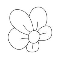 Vector illustration of flower in doodle style