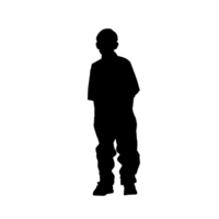 persone silhouette sovrapposizione. forma e forme. grafico risorsa e sfondo. png