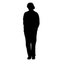persone silhouette sovrapposizione. forma e forme. grafico risorsa e sfondo. png