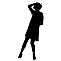 persone silhouette sovrapposizione. forma e forme. grafico risorsa e sfondo. png