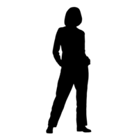 persone silhouette sovrapposizione. forma e forme. grafico risorsa e sfondo. png