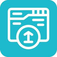 Webpage Upload Vector Icon