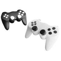 Double joystick clipart flat design icon isolated on transparent background, 3D render entertainment and gaming concept png