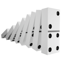 Domino effect clipart flat design icon isolated on transparent background, 3D render entertainment and toy concept png