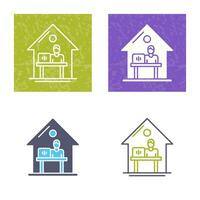 Work At Home Vector Icon