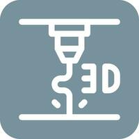 Icono de vector de impresora 3d