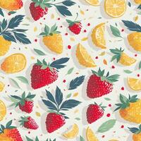 seamless pattern with fruits photo