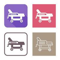 icono de vector de cama de hospital