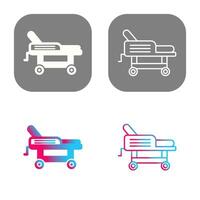 icono de vector de cama de hospital