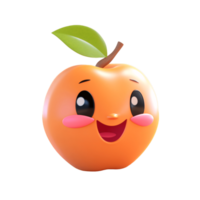 ai generative Cute friendly fruit and vegetable cartoon character isolated on transparent background png