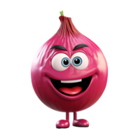 ai generatief schattig vriendelijk fruit en groente tekenfilm karakter geïsoleerd Aan transparant achtergrond png