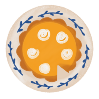 a plate with a pie on it png