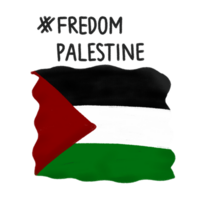 palestine flag with the word freedom png