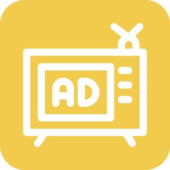 televisión comercial vector icono