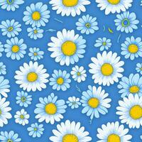 Blue flower seamless pattern photo