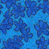 Blue flower seamless pattern photo