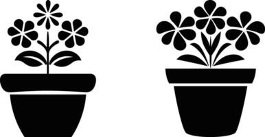 Botanical Escape Escaping into Nature with Flower Tub Vectors