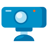 Web Cam Communicating Sticker Color 2D Color Illustrations png