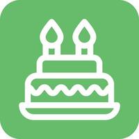 Two Layered Cake Vector Icon