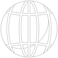 globe communicant autocollant 2d contour des illustrations png