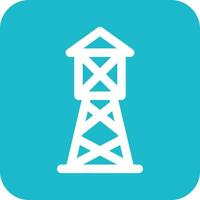 icono de vector de torre de agua