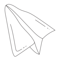 Paper Plane Doodle Web Element 2D Outline Illustrations png