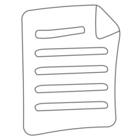 Note Doodle Web Element 2D Outline Illustrations png