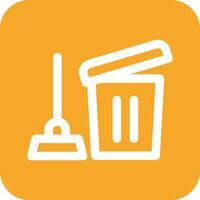 Garbage Cleaning Vector Icon