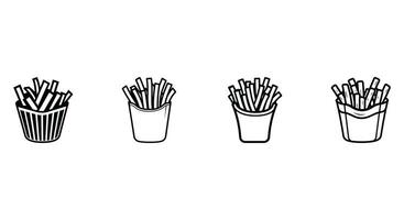 Golden Goodness Tempting French Fries Vector Elements for Appetizing Designs