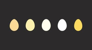 egg  colorful vector icon set  , retro color egg