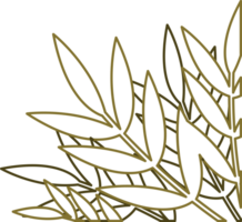 Hand Drawn Outline Plant Corner Border Transparent PNG