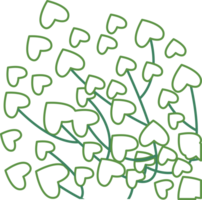 main tiré contour plante coin frontière transparent png