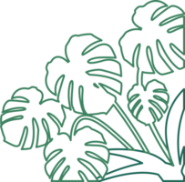 Hand Drawn Outline Plant Corner Border Transparent PNG