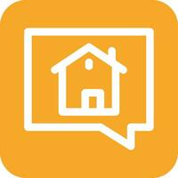 House Chat Vector Icon