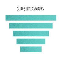 set of horizontal dotted shadows vector illustration