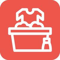 Hand Washing Clothes Vector Icon