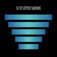 set of dotted horizontal rectangular shadows vector
