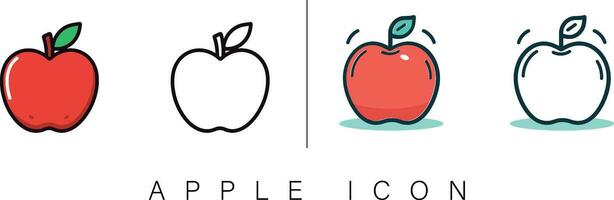 Crisp and Refreshing Apple Vector Collection for Wholesome Food Artwork.