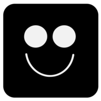 emoji emotie zwart doos sociaal babbelen icoon illustratie geïsoleerd Aan transparant achtergrond png