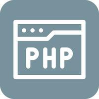 icono de vector de codificación php