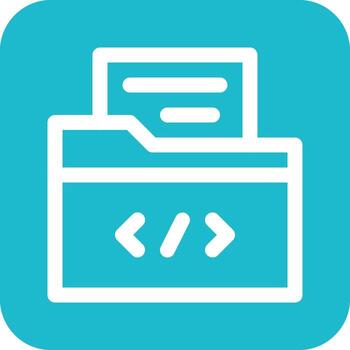 codificación carpeta vector icono