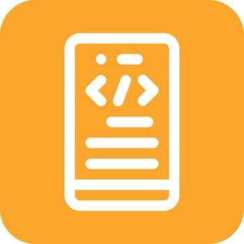 móvil codificación vector icono