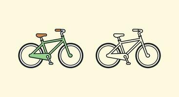 Sporty Lifestyle in Vector Art Bicycle Set for Fitness, Wellness, and Recreation.