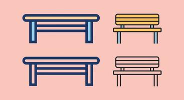 Bench Bliss in Vectors Illustrations to Enhance Parks and Outdoor Settings.