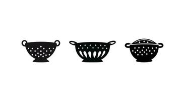 Draining Delights   Vector Illustration of a Colander in Action