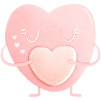 pink valentine heart isolated on transparent background png