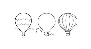 Hot Air Balloon Adventures Unleashed A Vector Set for Playful and Joyful Design.